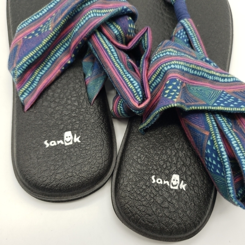 Sanuk Women US 10 multicolor yoga sling 2 sandals tribal print 1020239 stretch - Picture 8 of 9